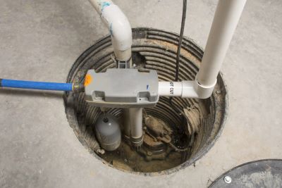 Sump pump with basin that needs repairs